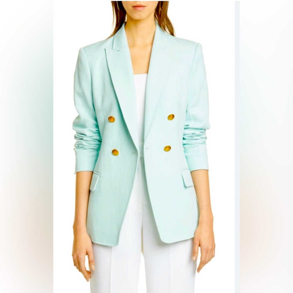 A.L.C Sz 6 mint or seafoam green double breasted segwick blazer work
